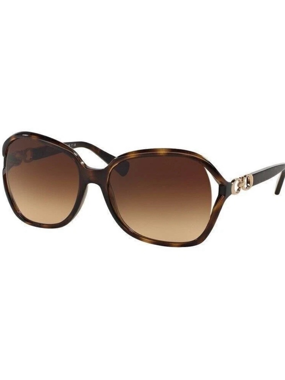 Coach Women's Kissing C Sunglasses with Brown Gradient Lenses